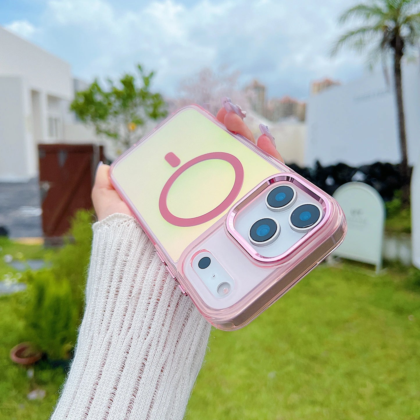 Fashion Laser Gradient Translucent Shockproof Magnetic Case for IPhone 17 Air 16 15 14 Plus 13 12 17 Pro Max 16e Magsafe Cover