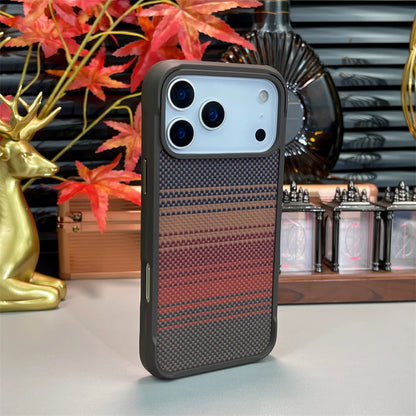 Armor Built-in Magnetic Carbon Fiber Matte Case for iPhone 17 Air 16 15 14 Pro Max for Magsafe Shockproof Bumper Frosted Cover