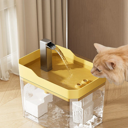 New transparent pet water dispenser plug-in automatic water drinker circulating and flowing out water smoothly pet water drinker