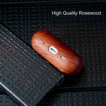 Solid Wood Headphone Case For Airpods 1 2 3 4 Pro 2 Wrieless Bluetooth Earphone Protective Cover with Lanyard Headphone Bag