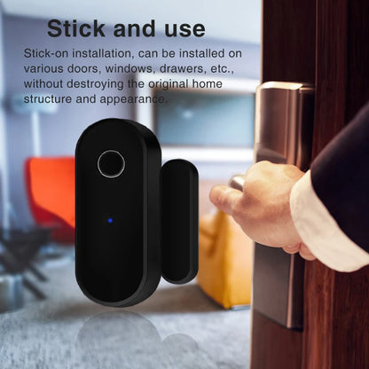 Tuya Smart Zigbee Door Sensor Door Window Open Close Detector Black Smart Home Security System Work With Gateway Smart Life APP