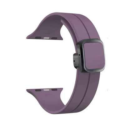 New Magnetic Buckle Silicone Strap For Apple Watch Band 44mm 45mm 38mm 49mm 40 42 41mm Sport Bracelet iWatch ultra 2 9 6 7 8 SE