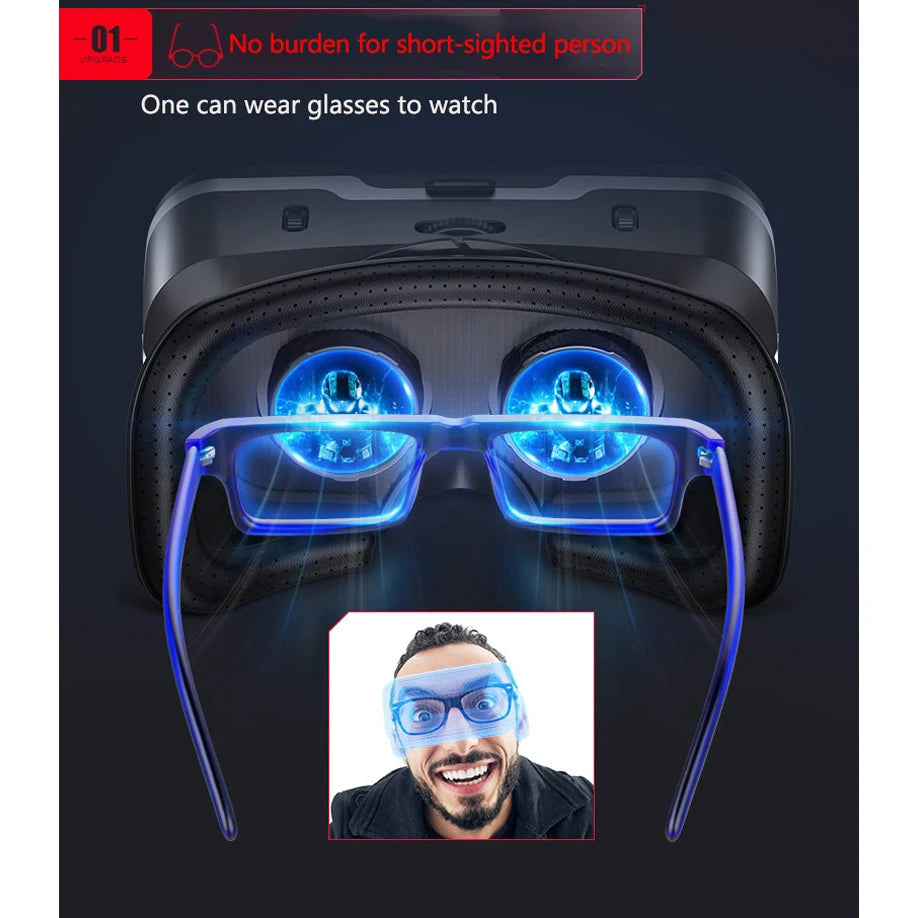 VR Shinecon 10.0 Helmet 3D Glasses Virtual Reality Casque For Smartphone Smart Phone Goggles Headset Viar Video Game Binoculars - covers4phones
