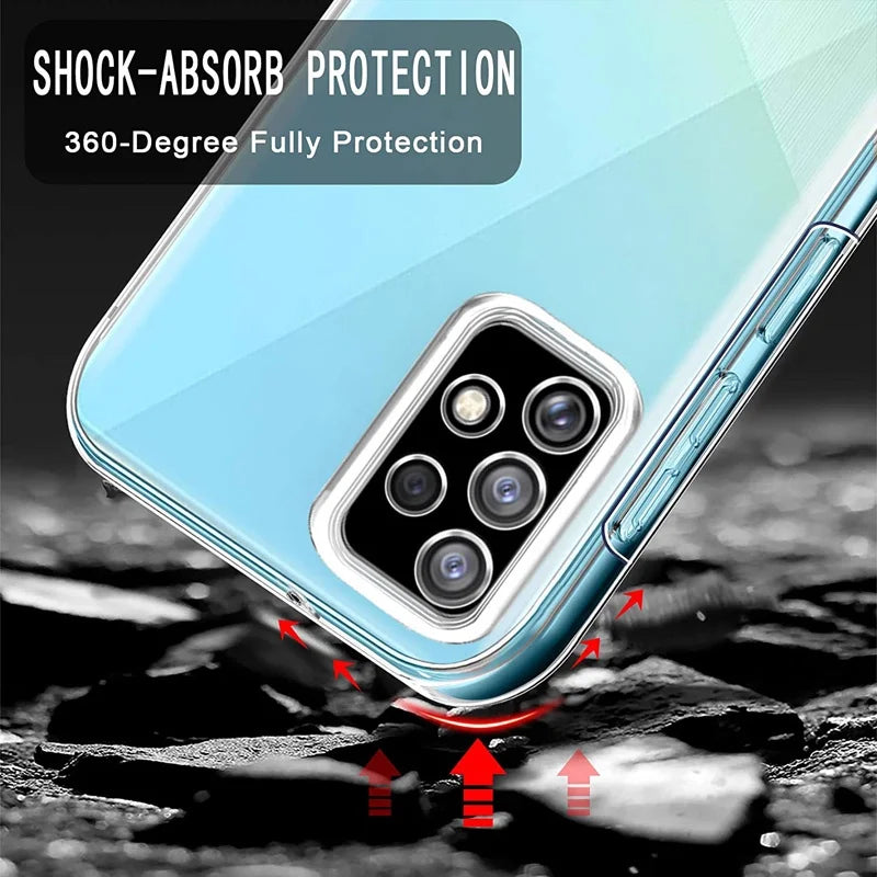 360 Full Body Silicone Phone Case For Samsung Galaxy A52 A53 A54 A55 5G A32 A33 A34 A35 A22 A23 A24 A25 A14 A15 A13 A05S Cover
