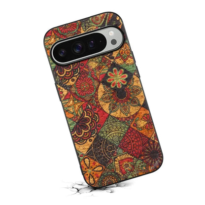 Shockproof European Floral Irregular Pattern Leather Back Case for Google Pixel 6 7 8 9 10 10A 10Pro 10ProXL