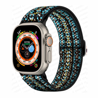 Scrunchie Strap for Apple watch band 45mm 44mm 40mm 41mm 42mm 46mm 49mm Elastic Nylon bracelet iWatch 11 10 9 8 7 6 se Ultra 3/2