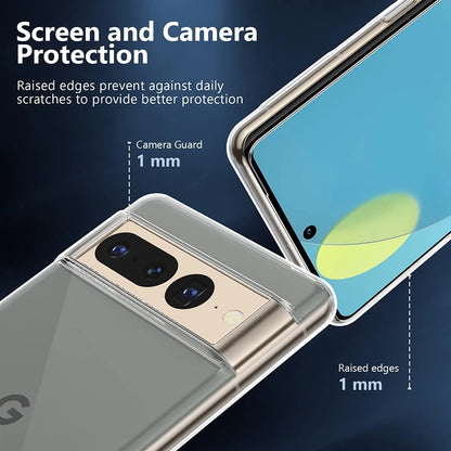 Crystal Ultra Thin Clear Silicone Soft Case For Google Pixel 8 7 6 Pro 6A 5 5A 4 4A 3 3A XL Transparent Back Cover Shell Fundas