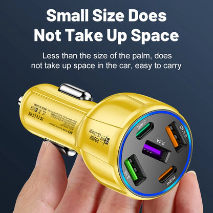 3 Ports PD Car Charger 90W Fast Charging USB QC3.0 Type C Car Phone Charger For iphone 15 Samsung Huawei Xiaomi Adapter in Car