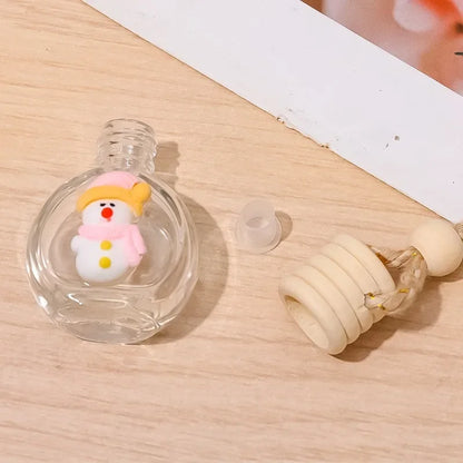 10ml Perfume Galss Bottle Pendant Christmas Car Auto Rearview Mirror Decoration Empty Bottle Aromatherapy Essential Oil Bottle