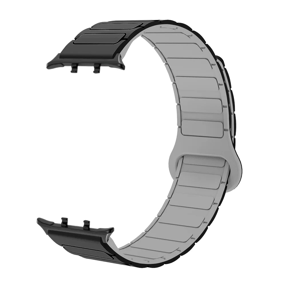 Armor Style Magnetic Wristband For Honor Watch 5 Quick Release Washable Breathable Silicone Sport Smart Watch Band Men Women