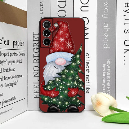 Merry Christmas Tree Santa Claus Pattern Phone Case for Samsung Galaxy S25 S24 S23 Ultra S22 Plus S21 FE M53 M34 M55 Soft Covers