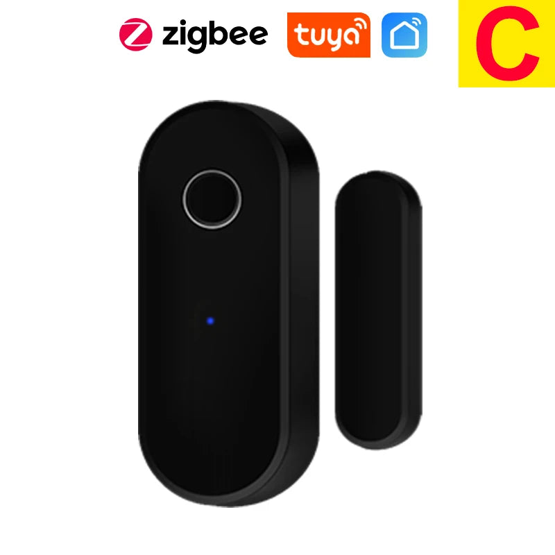 Tuya Smart Zigbee Door Sensor Door Window Open Close Detector Black Smart Home Security System Work With Gateway Smart Life APP