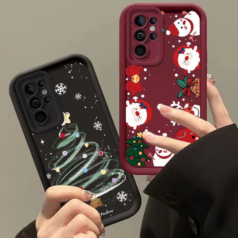 For Samsung Galaxy A56 A36 A26 A54 A16 A17 A15 A06 A07 A25 A55 A35 A14 A34 A24 A05 A05S A32 A52 A23 A53 A33 A04 Christmas Cases