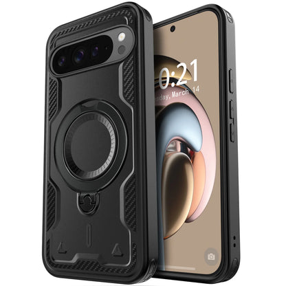 Black For Google Pixel 10/10 Pro/10 Pro XL Rugged Phone Case Shockproof Heavy Duty Kickstand Holder Protective Cover