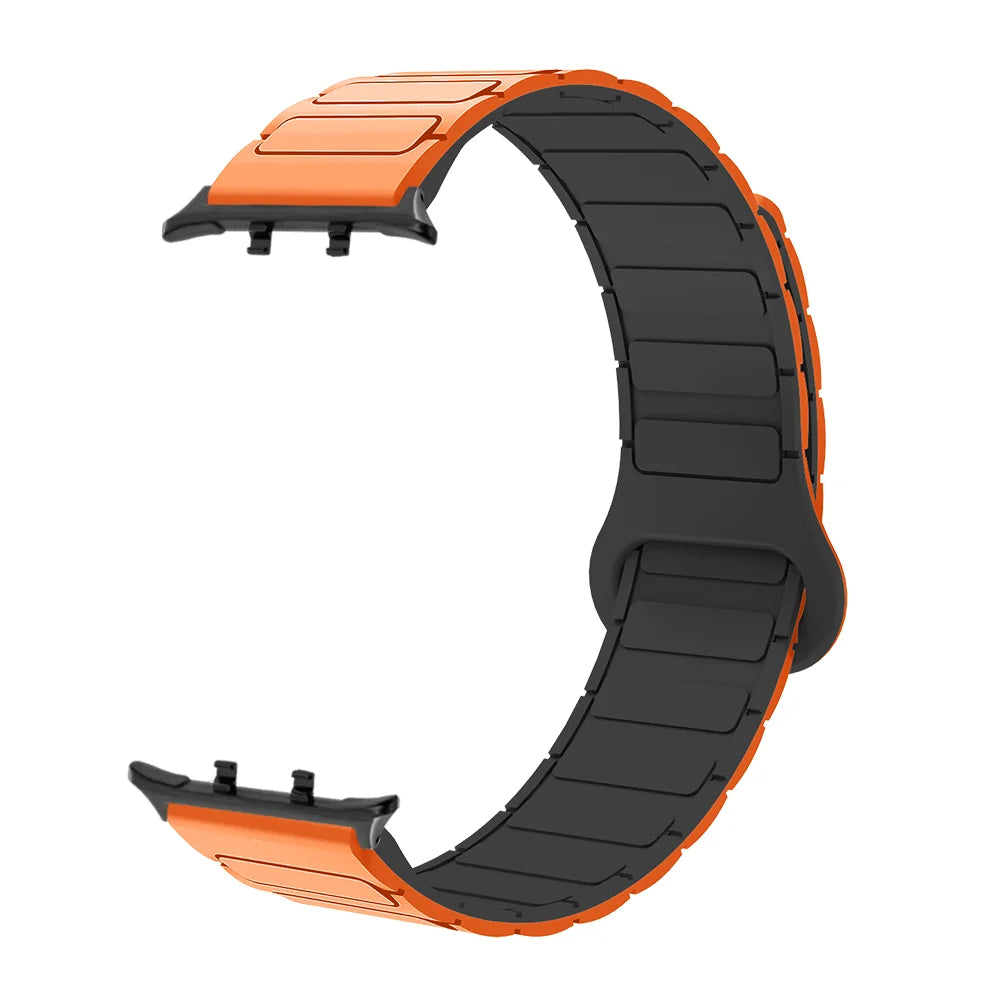 Armor Style Magnetic Wristband For Honor Watch 5 Quick Release Washable Breathable Silicone Sport Smart Watch Band Men Women