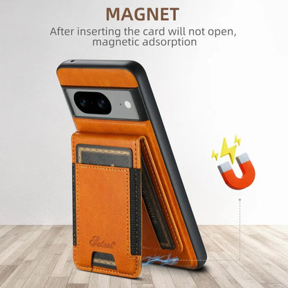 Premium Oil Wax Leather Card Holder Case for Google Pixel 6 7 8 9 10pro 10 pro XL 6A