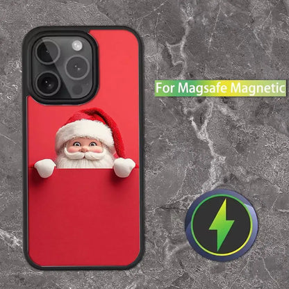Christmas Santa Claus Phone Case For iPhone 16,15,14,13,12,11,Pro,Max,Plus,Mini,SE Magsafe Magnetic Wireless Charging