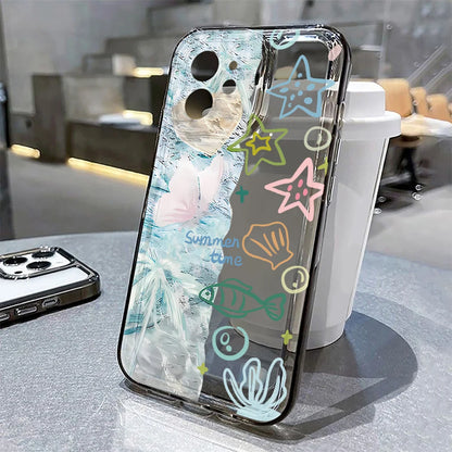 Ocean Animal Cute Phone Case For iPhone 11 Case iPhone 15 13 14 12 17 16 Pro Max 8 7 Plus XR XS SE Clear Protective Cover Funda