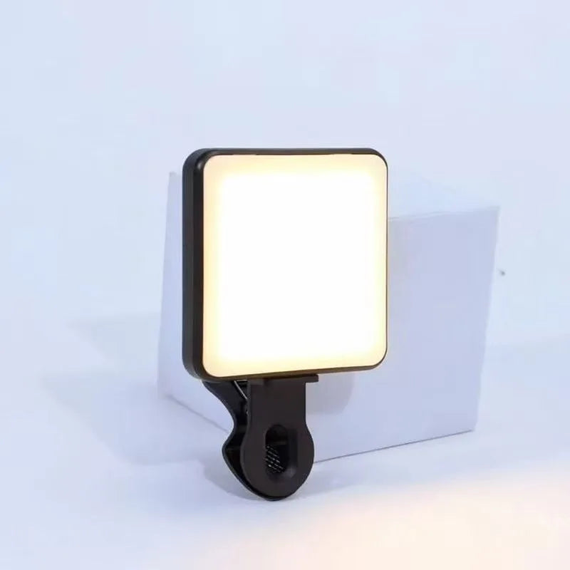 Selfie ring light with clip, compatible with MagSafe iPhone, LED mobile phone ring light, suitable for laptop makeup