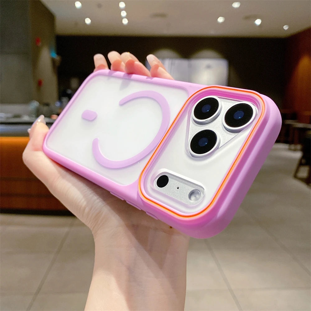 Luxury Transparent for Magsafe TPU Magnetic Case for iPhone 17 16 15 14 13 12 11 Pro Max Plus Air Wireless Charging Back Cover