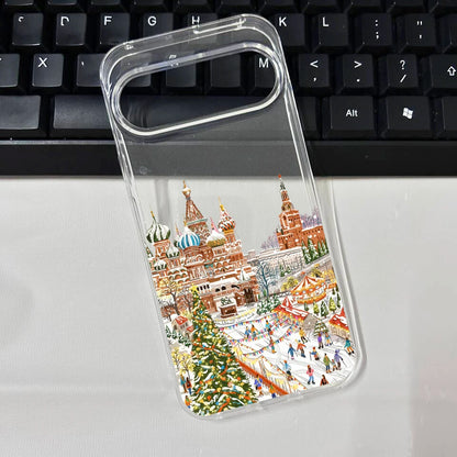 for Pixel 10 Cute Winter Snow Phone Case for Google Pixel 9 10 Pro XL 8 Pro 6 7 8 8A 5G Christmas Tree Graphic Clear Phone Cover