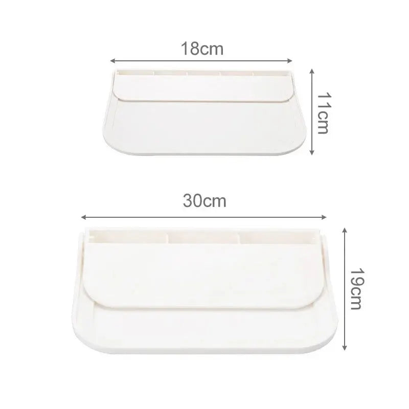 Folding Wall Mounted Shelf Saving Space Foldable Storage Rack Punch-Free Phone Holder Wifi Router Storage Tray BathroomOrganizer - covers4phones