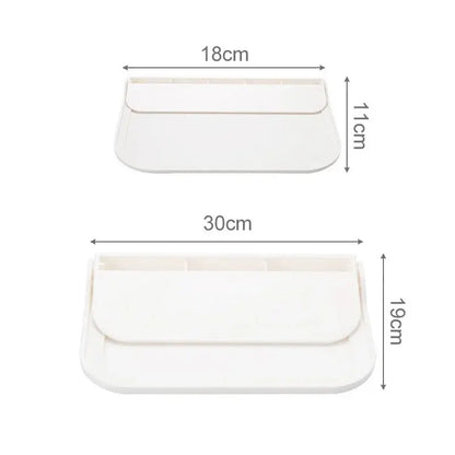 Folding Wall Mounted Shelf Saving Space Foldable Storage Rack Punch-Free Phone Holder Wifi Router Storage Tray BathroomOrganizer - covers4phones