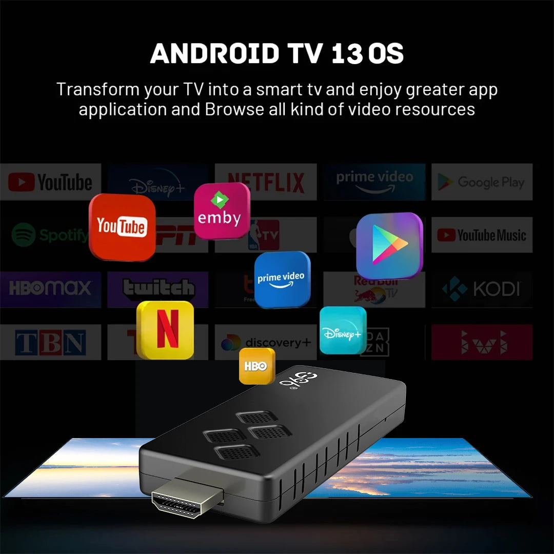 G96 Tv stick Q2 Android13 Smart TV Stick Netflix IATV 4K HDR10+ Dual 2.4G5GWifi Youtube Streaming Media player