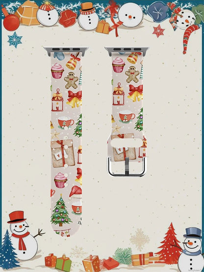 Christmas Small cake gingerbread man For Apple Watch Band 45 mm 44 40 41 38 42mm Bracelet iWatch Series 7 6 3 se 8 9 10 11 Ultra