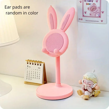 Cute Cartoon Bunny Phone Stand Desktop Cell Phone Stand For iPhone IPad Samsung Smartphone Adjustable Phone Holder Table Support
