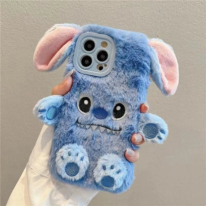 Lilo & Stitch Cartoon Plush Phone Case for iPhone 15 14 13 12 11 X XR XS XSMAX 8 7 Plus Mini Pro Max Anti-drop Protective Case