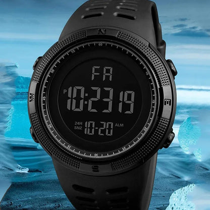 Men’s Military Sports Electronic Watch with Multifunctional Luminous LED Digital Display – Waterproof Wristwatch for Boys, Students, Teens, and Outdoor Activities
