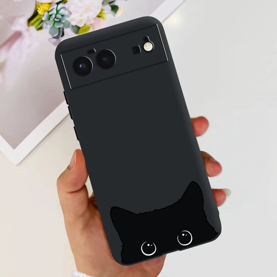 For Cover Google Pixel 6 Case Cute Cat Cartoon Bumper Back Shockproof Soft TPU Case For Google Pixel 6A 6PRO Pixel 6 Phone Cases