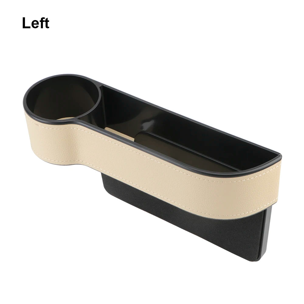 Car Organizer Auto Crevice Pocket Phone Bottle Cups Holder Seat Gap Leather Storage Box Car Accessories,USB Chargers Optional