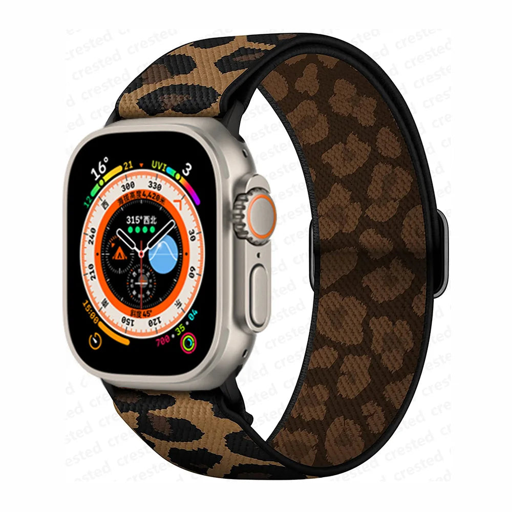 Scrunchie Strap for Apple watch band 45mm 44mm 40mm 41mm 42mm 46mm 49mm Elastic Nylon bracelet iWatch 11 10 9 8 7 6 se Ultra 3/2