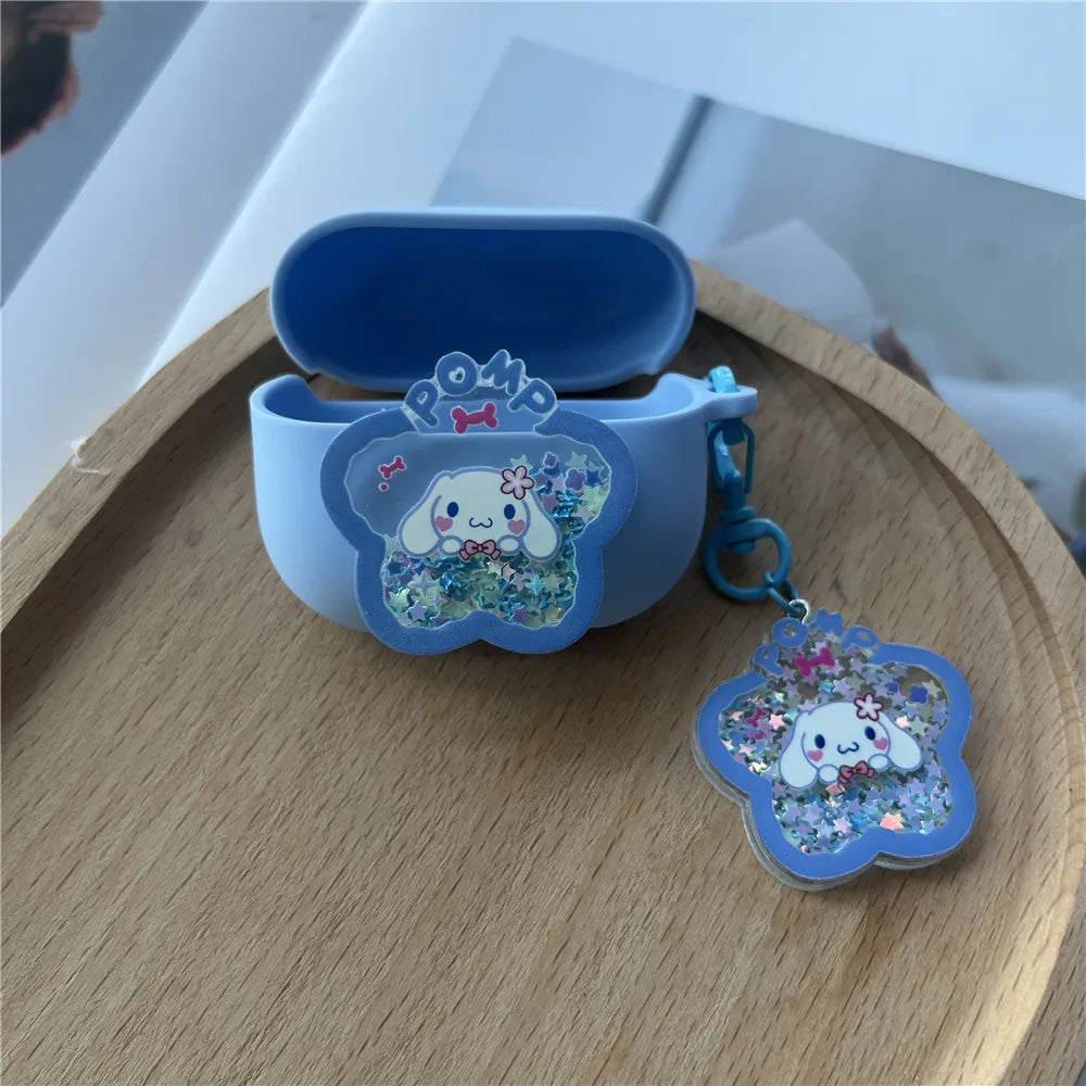 Cartoon Earphone Case Cover For Samsung Galaxy Buds 3 Galaxy Buds3 Pro Protector Silicone Headphones Protective Box With Keyring