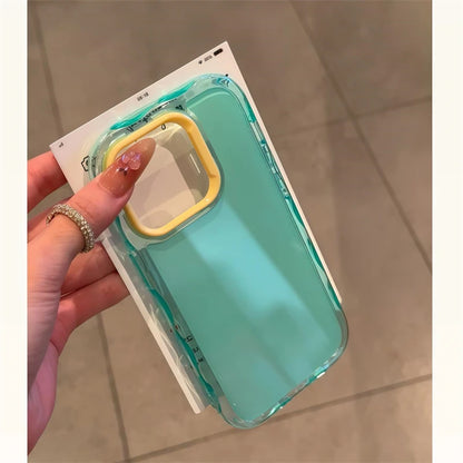 Luxury Jelly Candy Shockproof Case for iPhone 16 15 14 Plus 13 12 11 Pro Max Soft Hit Color Bumper Armor Aesthetic Phone Cover