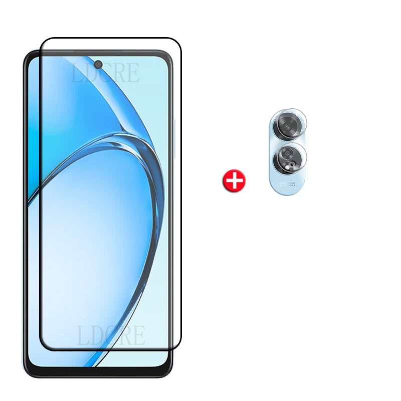 6-in-1 For OPPO A60 Glass For OPPO A60 Tempered Glass 9H HD Protective Full Cover Glue Screen Protector OPPO A 60 A60 Lens Glass