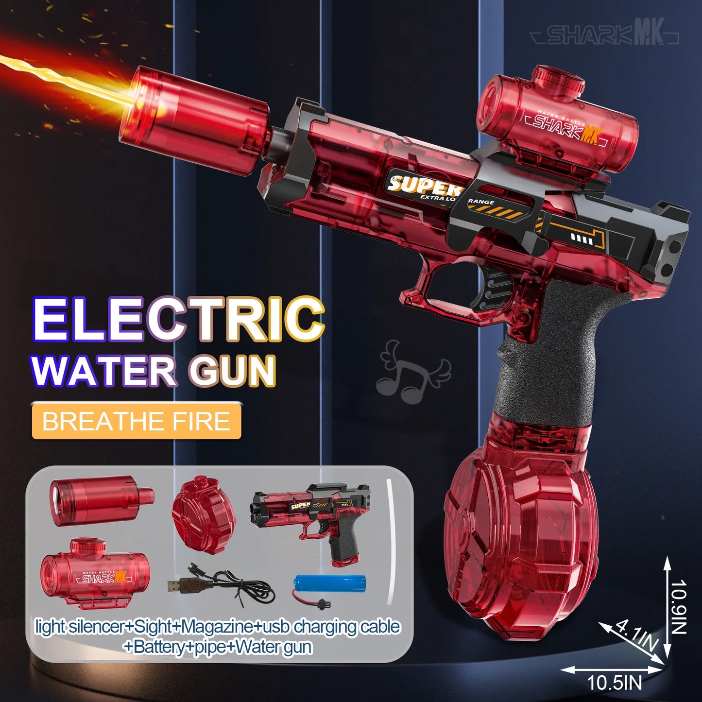 Summer New Ice Mouse Electric Water Gun Pistol Shooting Toy Full Automatic Shoot  Outdoor Toy For Children Boys Girl Adults Gift