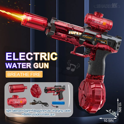 Summer New Ice Mouse Electric Water Gun Pistol Shooting Toy Full Automatic Shoot  Outdoor Toy For Children Boys Girl Adults Gift