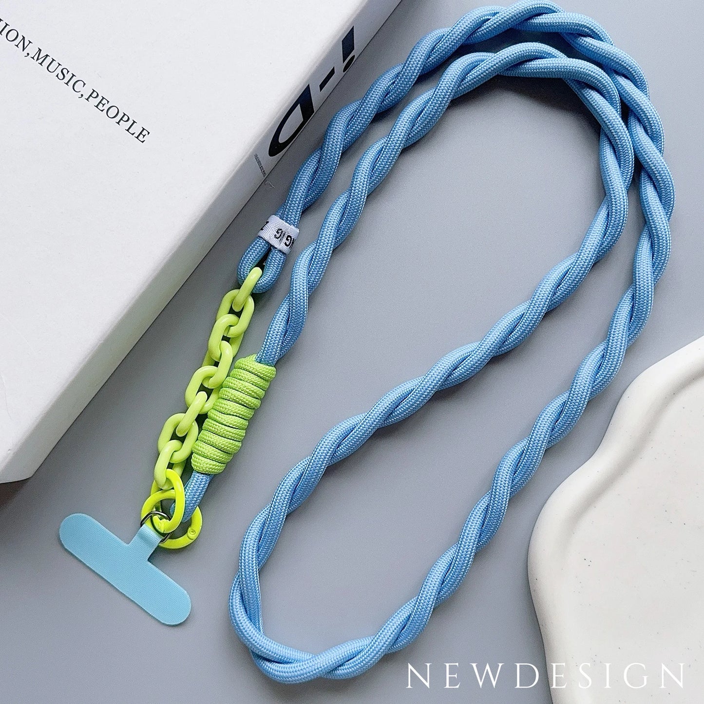 Cute and Durable Acrylic Crossbody Phone Lanyard with Diameter Adjustable Outdoor Universal Case, Anti-Lost Neck Cord, Wrist Strap, and Card Holder for Keys and ID