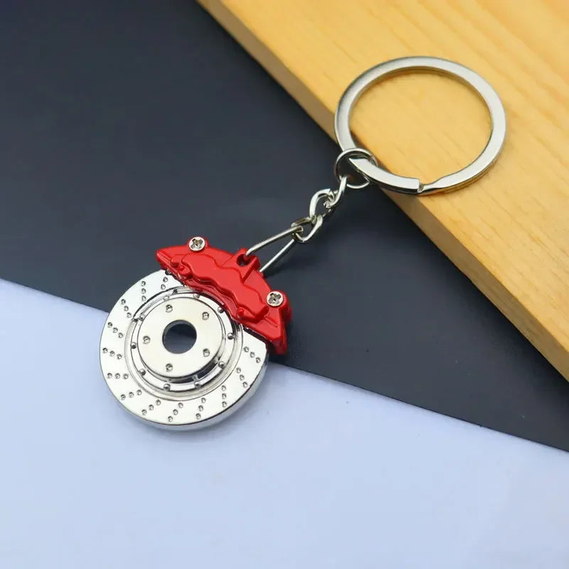 Creative Mini Auto Parts Car Wheel Keychain Auto Enthusiast Metal Keyring Accessories Key Ring Chain for Men Woman Lover Gift