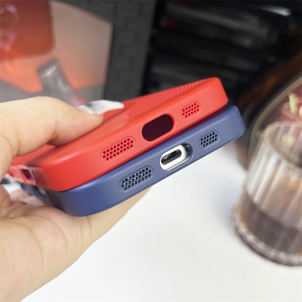 Heat Dissipation Plating PC Magnetic Phone Case For iPhone 16 15 14 13 12 11 Pro Max Luxury For Magsafe Wireless Charging Cover