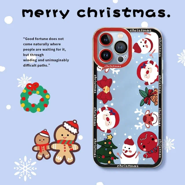 Christmas Tree Santa Claus Phone Case For Samsung Galaxy S25 FE S24 S23 Ultra S22 S21 S20 Plus S23 S24 FE A56 A36 A26 Soft Cover