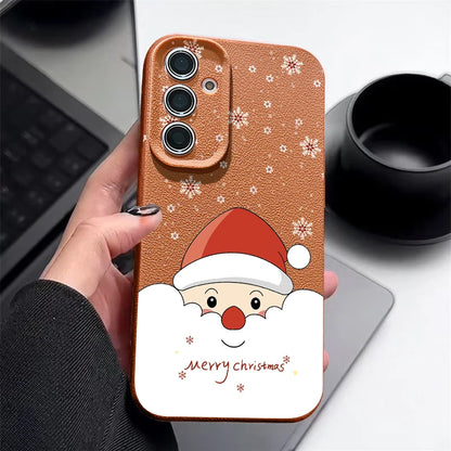 Christmas Santa Claus Case For Samsung Galaxy A17 A56 A36 A26 A55 A16 A15 A54 S25 Edge S24 FE S23 S22 Ultra Plus TPU Phone Cover