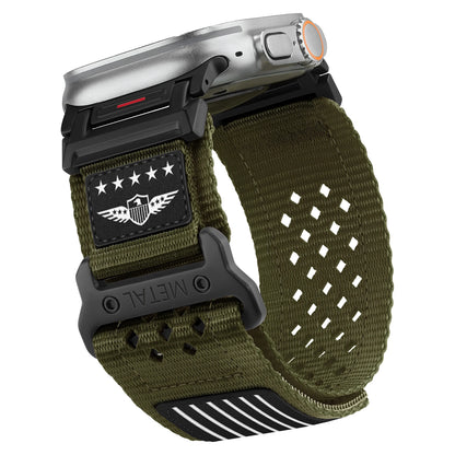 Rugged Nylon Strap for Apple Watch Ultra 2 49mm 46mm 44mm 45mm 42mm Sport bracelet correa iWatch Band series 10 9 7 6 5 4 8 se