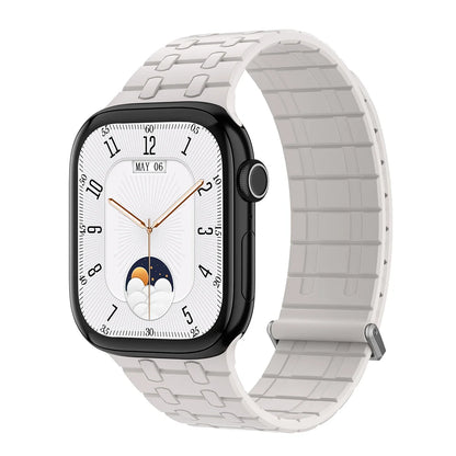 Magnetic Strap for Apple Watch Ultra 2 49mm Sport Silicone Loop Band for Iwatch Series 10 9 8 7 6 5 4 Se 46mm 45mm 44mm Correa