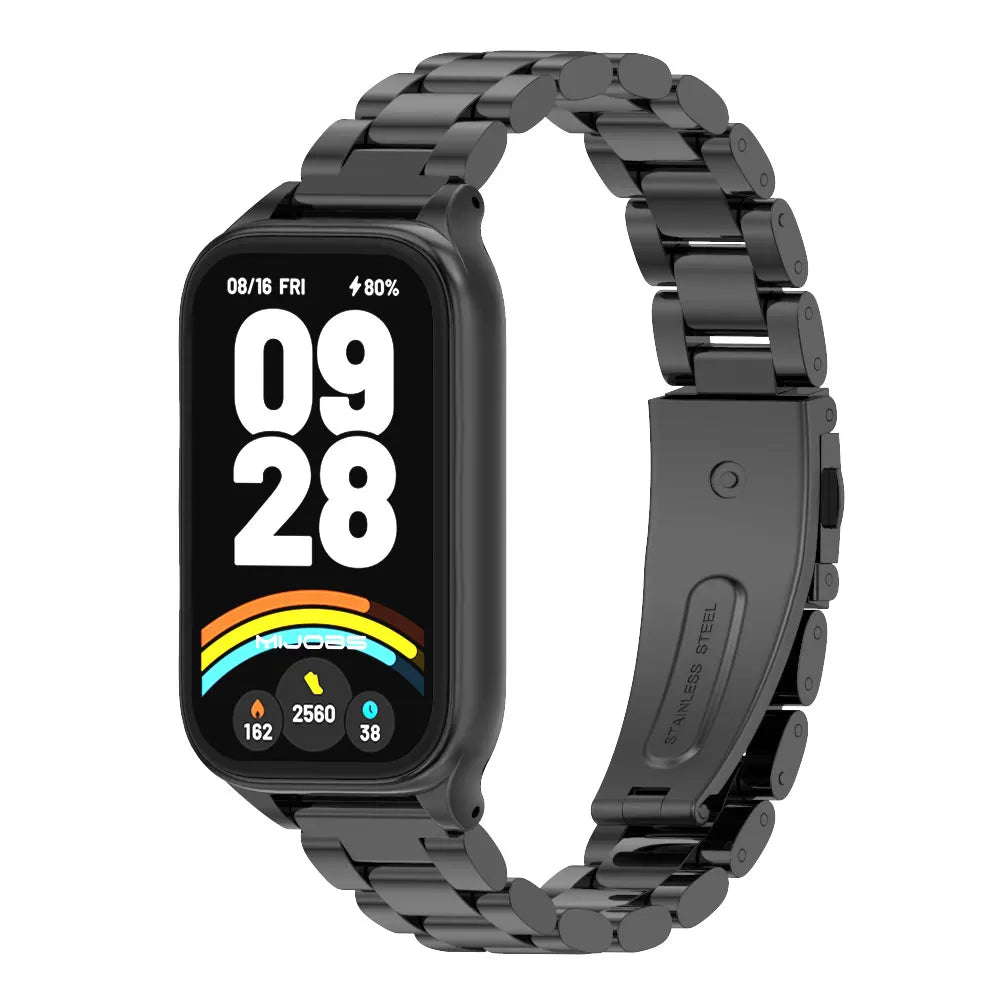 For Xiaomi Smart Band 9 Active Strap Smart Bracelet Mi Band 9 Active Strap Metal Stainless Steel Replacement Wrist Watchband
