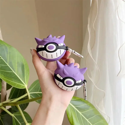 For Samsung Galaxy Buds Pro Case,Pokemon Purple Gengar Ball Shockproof Earphone Cover For Galaxy Buds FE/Live Girls Boys Girls
