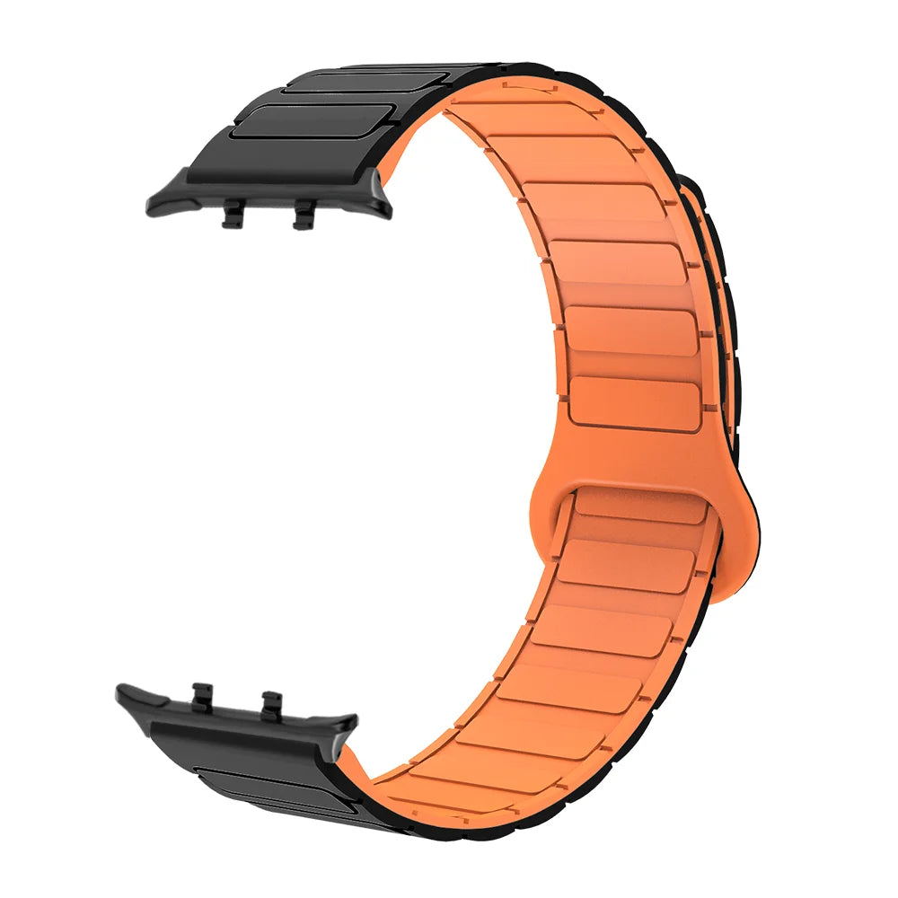 Armor Style Magnetic Wristband For Honor Watch 5 Quick Release Washable Breathable Silicone Sport Smart Watch Band Men Women